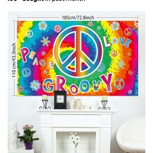 Vibrant Peace and Love Tapestry